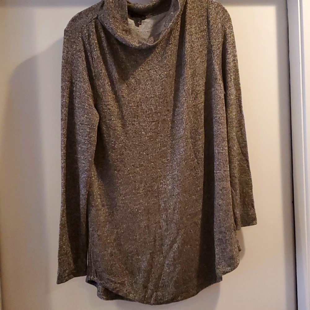 Talbots black gold sweater size large